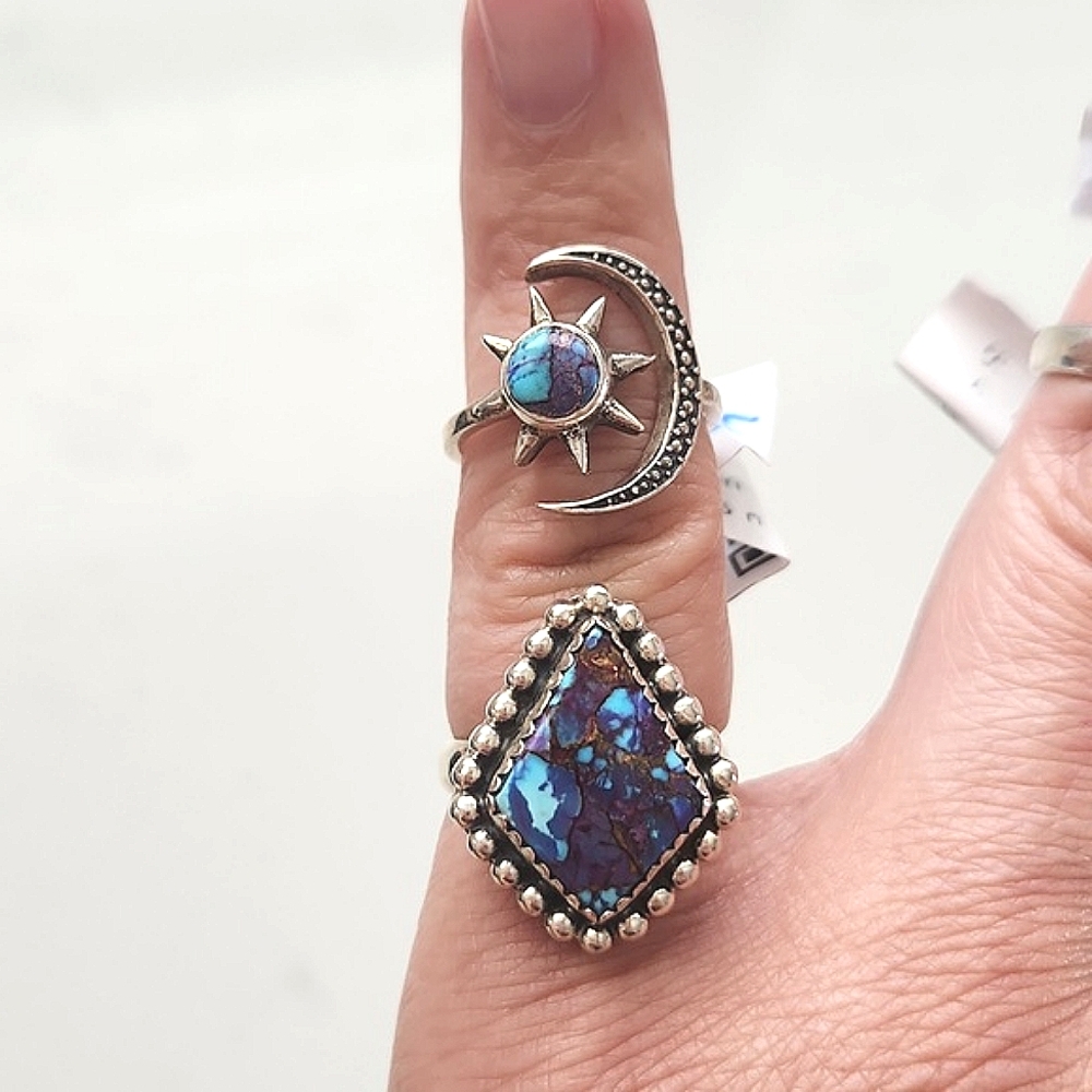 NEW Genuine Sterling Silver Rings - Size 6.5 - Picture 3 of 6